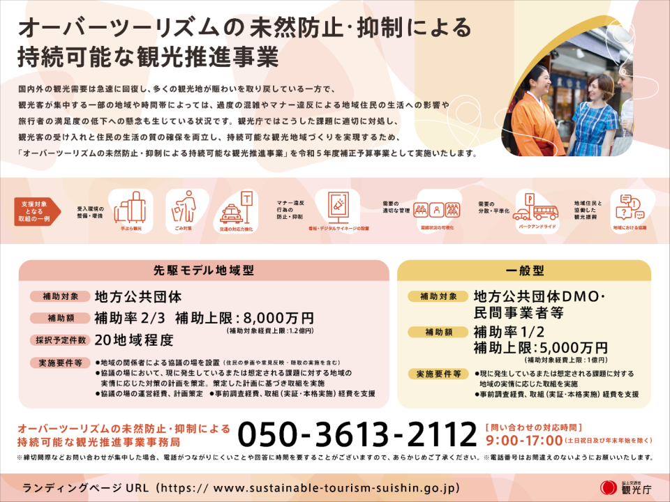 令和５年度予算補正　オーバーツーリズムの未然防止・抑制による持続可能な観光推進事業